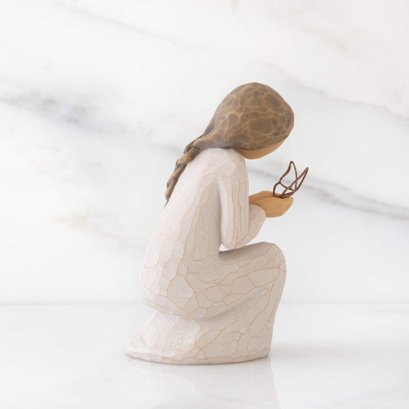 Willow Tree Quiet Wonder, May Quiet Wonders Bring You Hope, Best Wishes Gift for Graduate, Encouragement, or Butterfly and Nature Lovers, Sculpted Hand-Painted Figure - Image 4